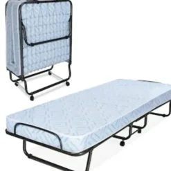GSM504 Folding Bed Cot W/ 3 Inch Foam Mattress, Small Wheels 36 x 78 - cozylivehome.com | we sell a wide range of comfortable household items^ Shop All