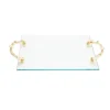 GT2495 Glass Tray with Jewel Flower Handles - cozylivehome.com | we sell a wide range of comfortable household items^ Shop All