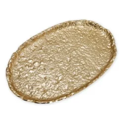 Cheap GT2548 Textured Gold Oval Tray - 13"L x 8.25"W - cozylivehome.com | we sell a wide range of comfortable household items Giftware