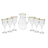 GWG3589 Glass stem with gold rimm - cozylivehome.com | we sell a wide range of comfortable household items^ Shop All