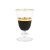GWG2059 Short Stem Glasses with Bladk and Gold Design - cozylivehome.com | we sell a wide range of comfortable household items^ Shop All