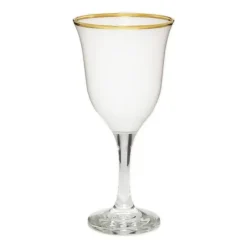 GWG3721W Glasses White with Clear Stem and GoldRim - cozylivehome.com | we sell a wide range of comfortable household items^ Shop All