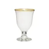 GWG3699W Short Stem Water Glasses White with Clear Stem and Gold Rim - cozylivehome.com | we sell a wide range of comfortable household items^ Shop All