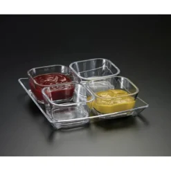 Fashion H- 7031 4 Pc Square Bowl W/Tray - cozylivehome.com | we sell a wide range of comfortable household items Giftware