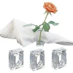 H-4416 Acrylic Bud vase Napkin Rings Set Of 4 - cozylivehome.com | we sell a wide range of comfortable household items^ Shop All
