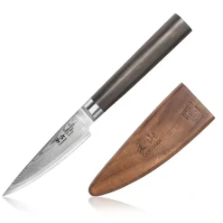 HAKU Paring Knife w/ Sheath, Forged X-7 Damascus Steel 3.5" - cozylivehome.com | we sell a wide range of comfortable household items^ Shop All