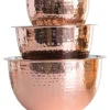 Hammered Stainless Steel Bowls in Copper Finish Set 3 - cozylivehome.com | we sell a wide range of comfortable household items^ Shop All