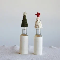 Discount Handmade Wool Felt Tree w/ Star Bottle Topper - cozylivehome.com | we sell a wide range of comfortable household items Holiday Decor