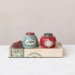Hand-Painted Salt & Pepper Shakers w/ Holly & Ornament Set - cozylivehome.com | we sell a wide range of comfortable household items^ Shop All