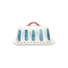 Hand-Painted Stoneware Butter Dish w/ Handle & Scalloped Edge - cozylivehome.com | we sell a wide range of comfortable household items^ Shop All