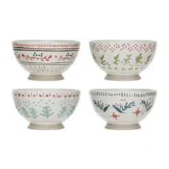 Hand-Stamped Stoneware Footed Bowl w/ Wax Relief Pattern - cozylivehome.com | we sell a wide range of comfortable household items^ Shop All