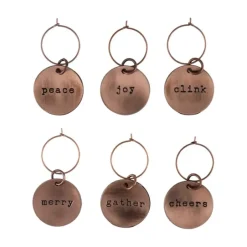 HOLIDAY WINE CHARMS COPPER SET OF 6 - cozylivehome.com | we sell a wide range of comfortable household items^ Shop All