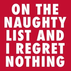 I REGRET NOTHING FUNNY CHRISTMAS COCKTAIL NAPKIN - cozylivehome.com | we sell a wide range of comfortable household items^ Shop All