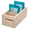 iDesign Renewable Paulownia Wood Collection Divided Storage Bin with Handles, 10" x 5" x 4", Natural - cozylivehome.com | we sell a wide range of comfortable household items^ Shop All