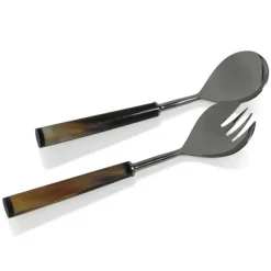 Best Sale IN-7627 Langham Salad Server Set with Horn Handles - Large - cozylivehome.com | we sell a wide range of comfortable household items Giftware