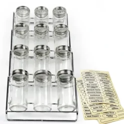 IN-DRAWER SPICE RACK W/12 JARS & LABELS - cozylivehome.com | we sell a wide range of comfortable household items^ Shop All