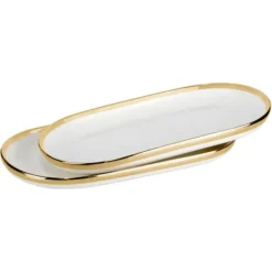 Sale J-OPWG PORCELAIN PLATES - WHT - GOLD - cozylivehome.com | we sell a wide range of comfortable household items Giftware