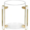 J-WCLF-W-WNG CLEAR ACRYLIC WASH CUP WITH WHT AND GD H - cozylivehome.com | we sell a wide range of comfortable household items^ Shop All