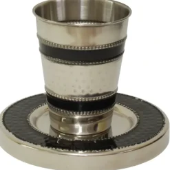 KC11049-DBL Kiddush Cup Nickel Hammered//Enamel Dark Blue - cozylivehome.com | we sell a wide range of comfortable household items^ Shop All