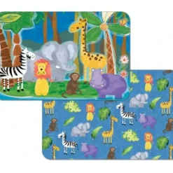KIDS RECTANGULAR REVERSIBLE FLEXIBLE PLACEMATJUNGLE FRIENDS - cozylivehome.com | we sell a wide range of comfortable household items^ Shop All