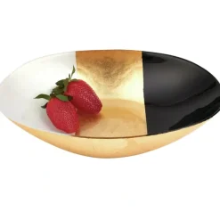 Online KM735 OVAL GOLD/BLACK WHITE 12" BOW - cozylivehome.com | we sell a wide range of comfortable household items Giftware