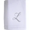 Best Sale L - Cotton velour monogram towel - White - cozylivehome.com | we sell a wide range of comfortable household items Giftware