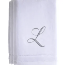 Best Sale L - Cotton velour monogram towel - White - cozylivehome.com | we sell a wide range of comfortable household items Giftware