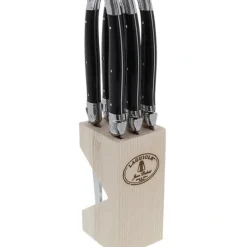 Laguiole Jean Dubost Steak Knives w/ Block Set-6 - cozylivehome.com | we sell a wide range of comfortable household items^ Shop All