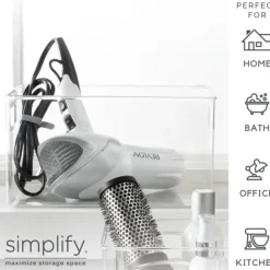 Large Vertical Stripe Organizer - 11"x7.75"x6" - Clear - cozylivehome.com | we sell a wide range of comfortable household items^ Shop All