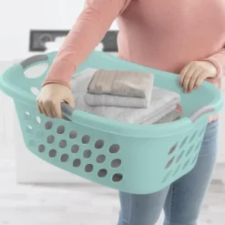 Best Sale LAUNDRY BASKET-HIPHUG-1.25bshl-AQUA - cozylivehome.com | we sell a wide range of comfortable household items Housewares