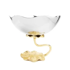 Flash Sale LB1016 10.25" Stainless steel Centerpiece footed bowl with Lotus Flower Design - cozylivehome.com | we sell a wide range of comfortable household items Giftware