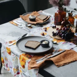 Lithuanian Linen Runner, Orange Flow - cozylivehome.com | we sell a wide range of comfortable household items^ Shop All