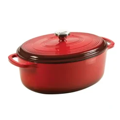 LODGE ENAMELED CAST IRON OVAL 7 QT RED - cozylivehome.com | we sell a wide range of comfortable household items^ Shop All