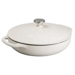 LODGE ENAMELED COVERED CASSEROLE 3.6QT OYSTER - cozylivehome.com | we sell a wide range of comfortable household items^ Shop All