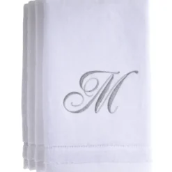 Store M - Cotton velour monogram towel - White - cozylivehome.com | we sell a wide range of comfortable household items Giftware