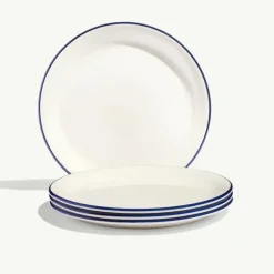 Made in Appetizer Plates, Navy Rim 8" - cozylivehome.com | we sell a wide range of comfortable household items^ Shop All