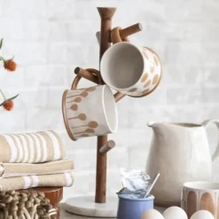 Flash Sale Mango Wood & Marble Mug Rack - cozylivehome.com | we sell a wide range of comfortable household items Shop All