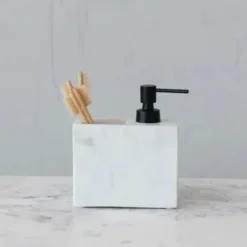 Outlet Marble Soap Dispenser w/ Pump & Compartment - cozylivehome.com | we sell a wide range of comfortable household items Shop All