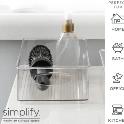 Best Sale Medium Vertical Stripe Organizer - 10"x6"x3" - Clear - cozylivehome.com | we sell a wide range of comfortable household items Shop All