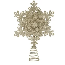 Cheap Metal Snowflake Tree Topper w/ Glitter - cozylivehome.com | we sell a wide range of comfortable household items Shop All