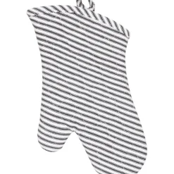 New METRO STRIPE TERRY LINED OVEN MITT BLACK - cozylivehome.com | we sell a wide range of comfortable household items Shop All