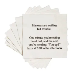 Hot MIMOSAS ARE TROUBLE FUNNY COCKTAIL NAPKIN - cozylivehome.com | we sell a wide range of comfortable household items Shop All