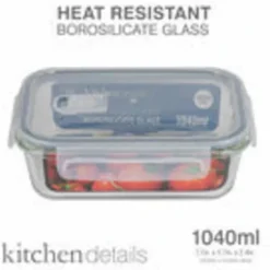 1040ml Vented Rectangle pp lid High Borosilicate glass food container (FDA) - 1040 ML - cozylivehome.com | we sell a wide range of comfortable household items^ Shop All