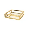 Best Sale MNH9G Mirror napkin Holder- Gold- 8x8x2 - cozylivehome.com | we sell a wide range of comfortable household items Shop All