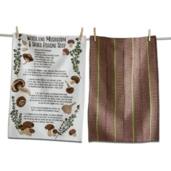 Flash Sale Mushroom Soup Recipe Dish Towel Set/2 - cozylivehome.com | we sell a wide range of comfortable household items Shop All