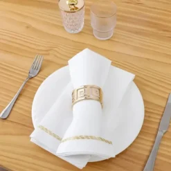 Clearance NAP-LN3 GOLD NAPKIN 20X20: THREE STITCHED LINES GOLD - cozylivehome.com | we sell a wide range of comfortable household items Shop All