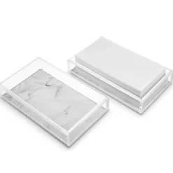 Fashion NTGM Guest Towel Holder w/ Grey Marble Design W 8.5” L 4.75” H 1.5” - cozylivehome.com | we sell a wide range of comfortable household items Shop All