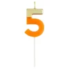 Cheap NUMBER CANDLE 5 ORANGE/GOLD - cozylivehome.com | we sell a wide range of comfortable household items Shop All