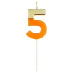 Cheap NUMBER CANDLE 5 ORANGE/GOLD - cozylivehome.com | we sell a wide range of comfortable household items Shop All