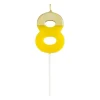 Fashion NUMBER CANDLE 8 YELLOW/GOLD - cozylivehome.com | we sell a wide range of comfortable household items Shop All